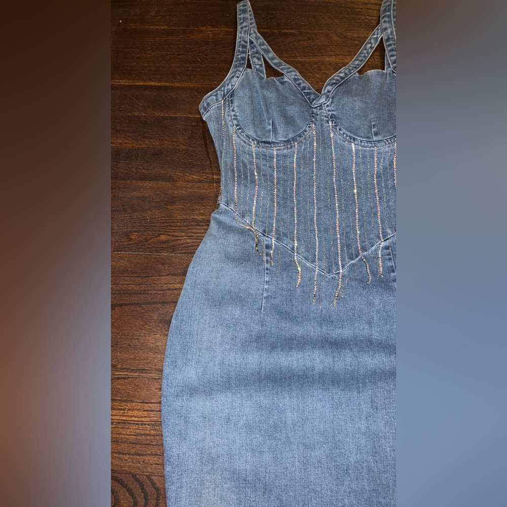 AKIRA Blue Denim Mini Dress